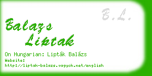balazs liptak business card